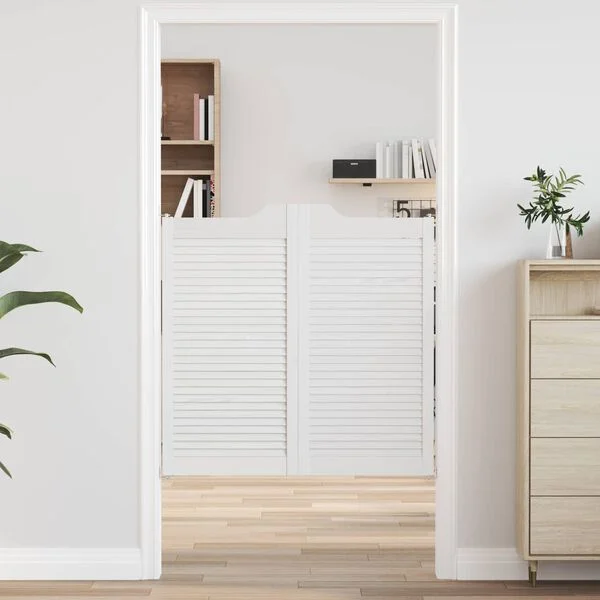 vidaXL Portes battantes 2 pc 100 x 100 cm Bois de pin massif Blanc
