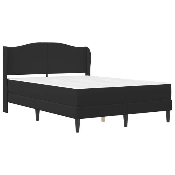 vidaXL Cadre de lit avec matelas Noir 120 x 200 cm Simili cuir