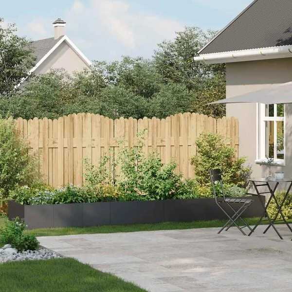 vidaXL Jardinière noir 360x80x40 cm acier