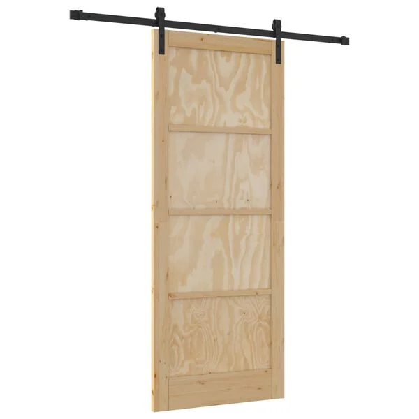 vidaXL Porte coulissante 86 x 211 cm Bois de pin massif