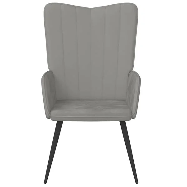 vidaXL Chaise de relaxation Gris clair Velours