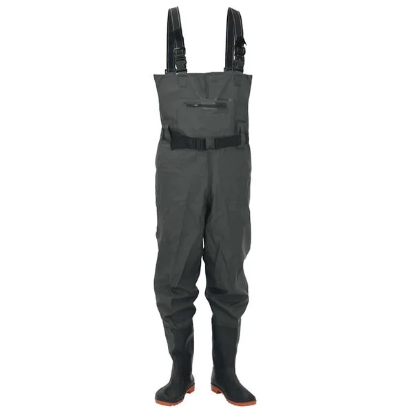 vidaXL Cuissardes avec bottes et ceinture vert foncé taille 44