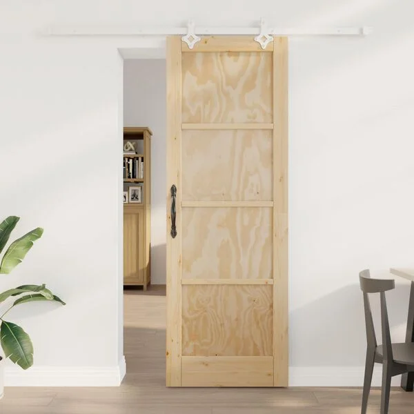 vidaXL Porte coulissante Naturel et Blanc 73, 5 x 211 cm