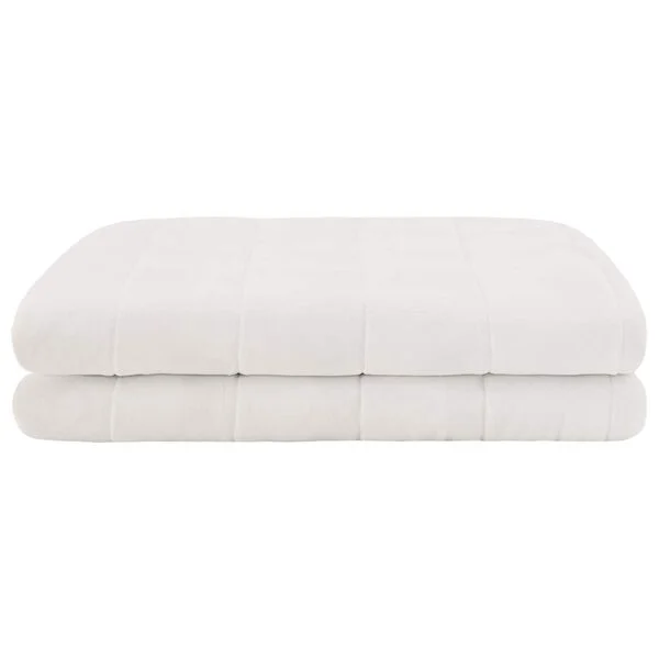 vidaXL Couverture Pondérée Blanc 137 x 200 cm 10 kg 100% Coton 205T