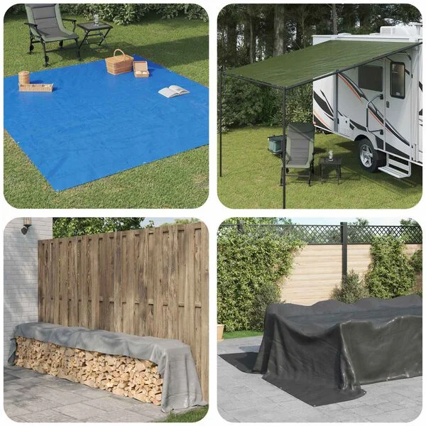 vidaXL Bâche avec œillets Gris anthracite 3 x 5 m 180 gsm PE
