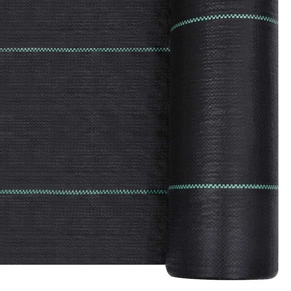 vidaXL Toile de paillage Noir 1x25 m PP