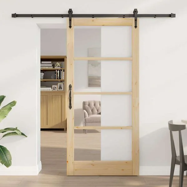 vidaXL Porte coulissante ORKDAL 93 x 202 cm Naturel