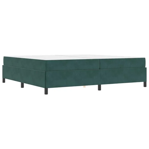 vidaXL Cadre de lit Vert foncé 200 x 200 cm tissu