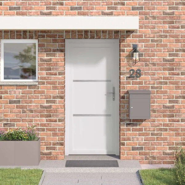 vidaXL Porte Frontale Blanc 98 x 200 cm PVC