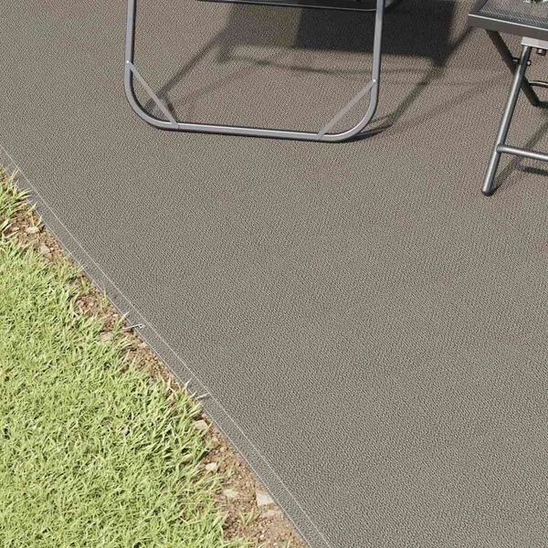 vidaXL Tapis de tente Gris clair 400 × 300 cm Polyéthylène