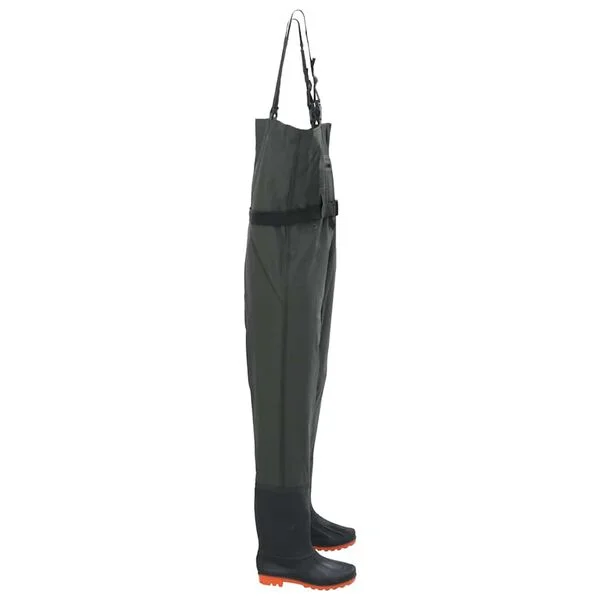 vidaXL Cuissardes avec bottes et ceinture vert foncé taille 39