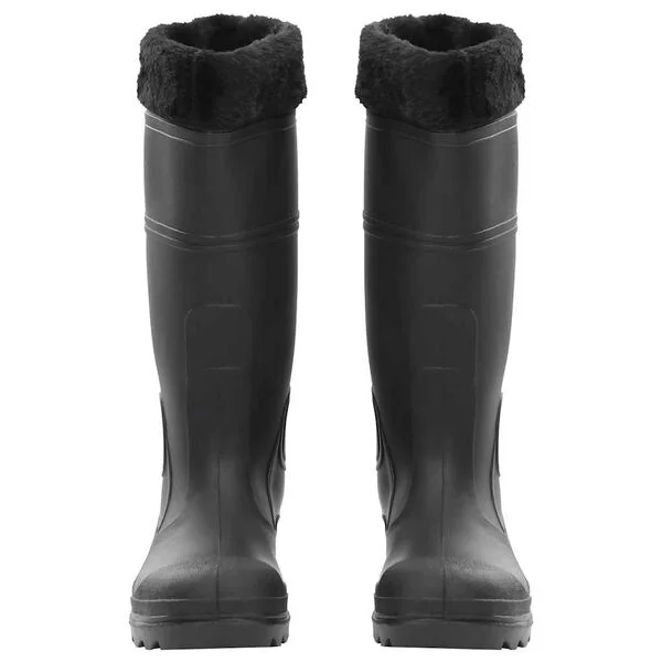 vidaXL Bottes de pluie avec chaussettes amovibles noir taille 40 PVC