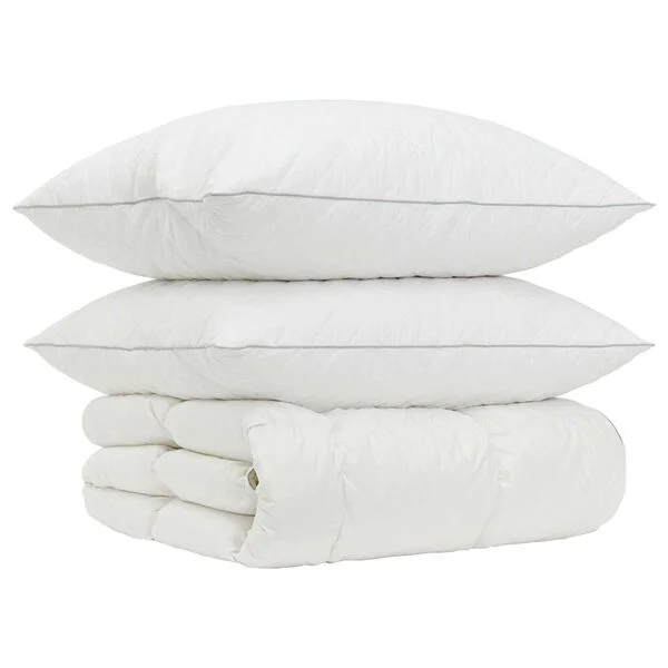 vidaXL Ensemble de couette 90 % en duvet d’oie FULDA 3 pc 220 x 260 cm