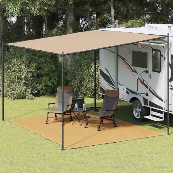 vidaXL Tapis de tente sable 300x400 cm PEHD