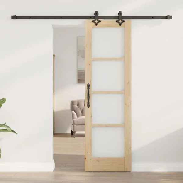 vidaXL Porte coulissante Naturel 61 x 198, 5 cm