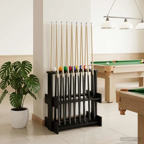 vidaXL Support de queue de billard Bois d'ingénierie 60 x 35 x 60 cm