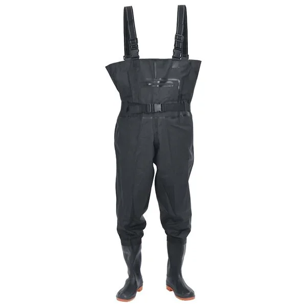 vidaXL Cuissardes avec bottes et ceinture noir taille 46