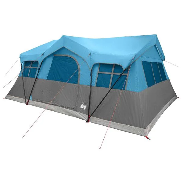 vidaXL Tente familiale Bleu 10 personnes Polyester et Acier