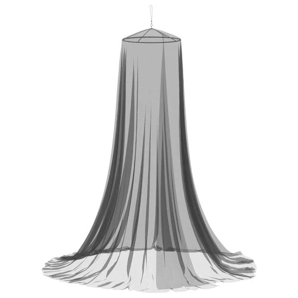 vidaXL Ciel de lit anti-moustiques 156 mesh Noir ⌀56 x 220 cm