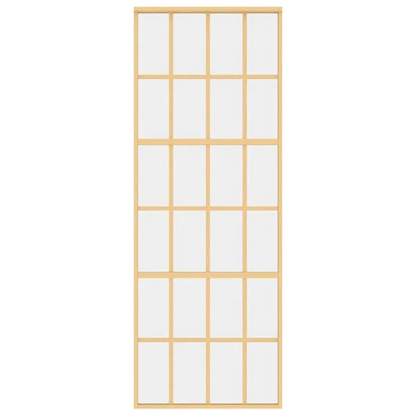 vidaXL Porte coulissante doré 76x205 cm verre ESG clair et aluminium