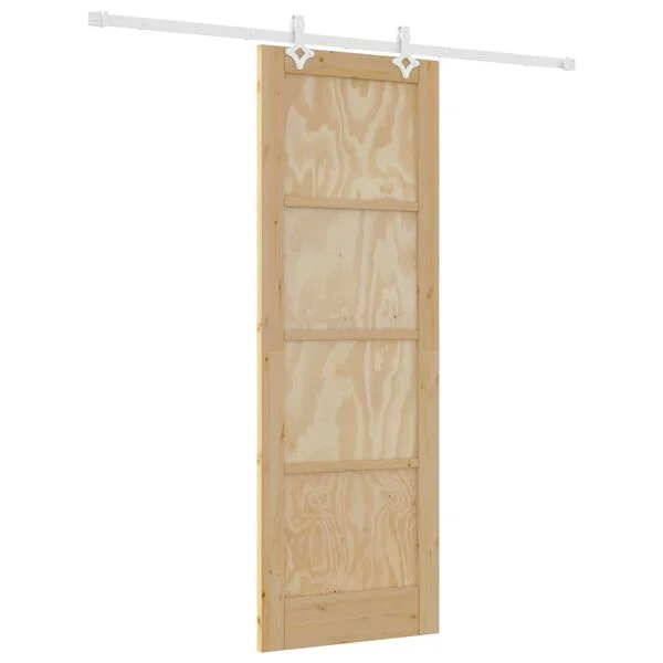 vidaXL Porte coulissante Naturel et Blanc 73, 5 x 211 cm