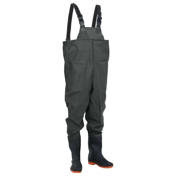 vidaXL Cuissardes avec bottes vert foncé taille 38