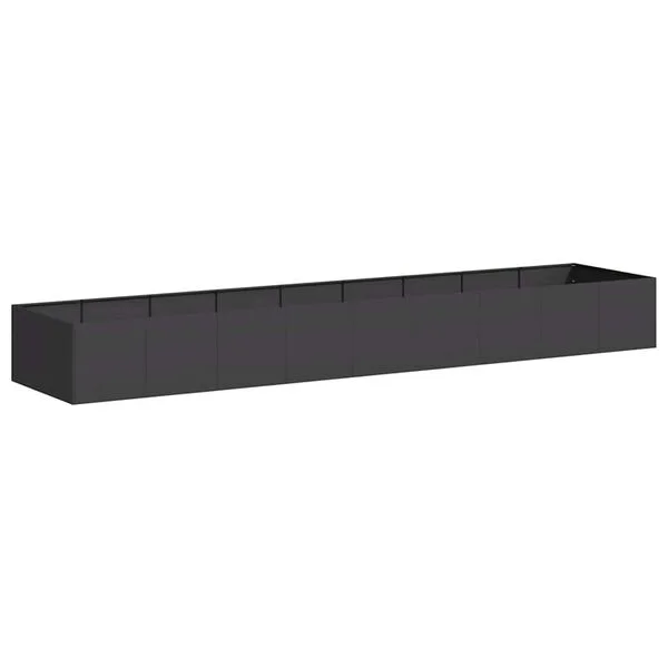 vidaXL Jardinière noir 360x80x40 cm acier