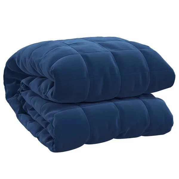 vidaXL Couverture lestée Bleu 155x220 cm 11 kg Tissu