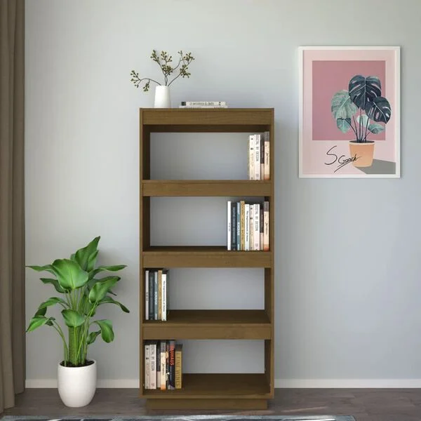 vidaXL Bibliothèque/Séparateur de pièce Marron miel 60x35x135 cm Pin