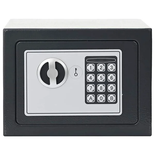 vidaXL Coffre-fort numérique Gris foncé 23 x 17 x 17 cm Acier