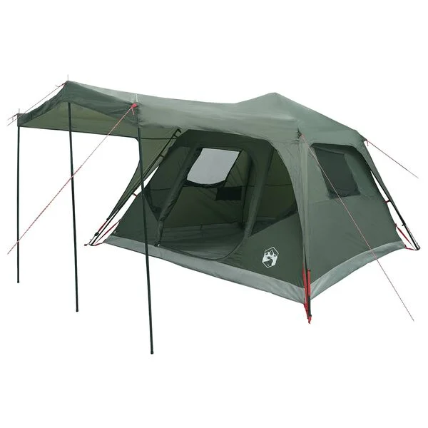 vidaXL Tente familiale Vert armée 6 personnes Polyester et Acier