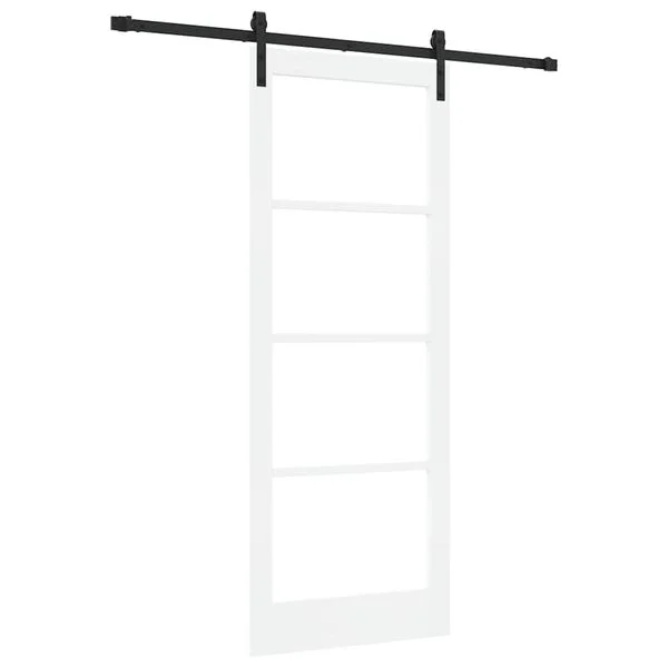 vidaXL Porte coulissante ORKDAL Blanc et Noir 83 x 211 cm