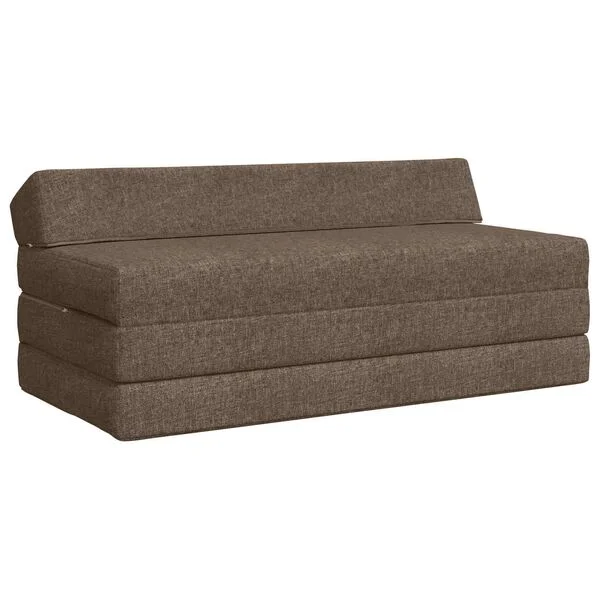 vidaXL Canapé-lit pliable Taupe 120 x 60 x 49 cm Tissu