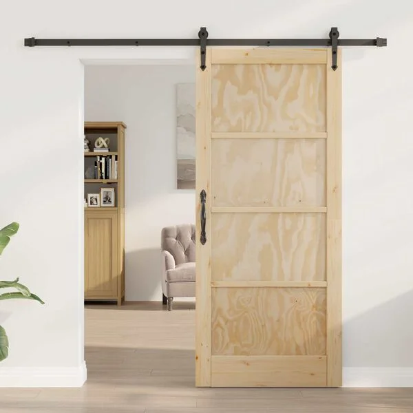 vidaXL Porte coulissante ORKDAL 86 x 198, 5 cm Bois de pin massif