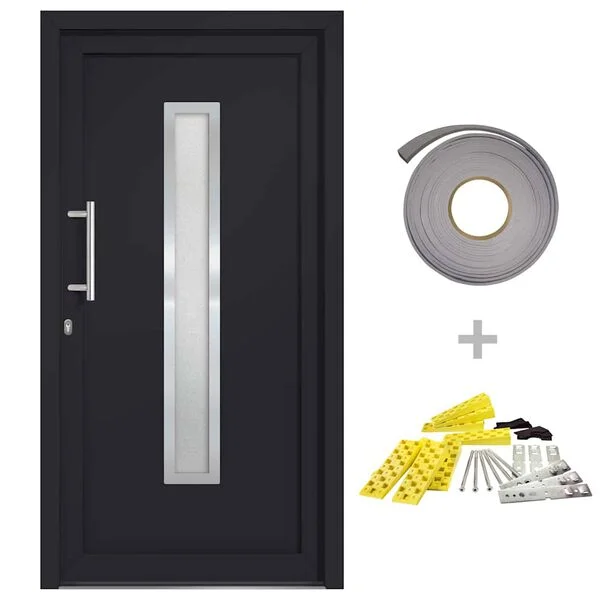 vidaXL Porte d'entrée Anthracite 108x208 cm