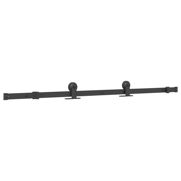 vidaXL Porte coulissante kit de quincaillerie trempé verre aluminium