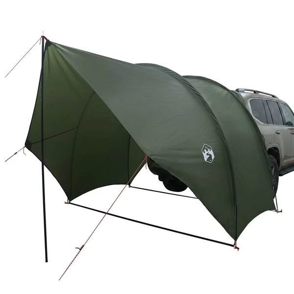 vidaXL Auvent de hayon résistant à l'eau Vert armée 405 x 280 x 220 cm