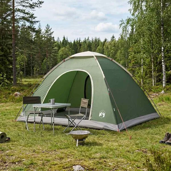 vidaXL Tente de camping 6 personne Vert