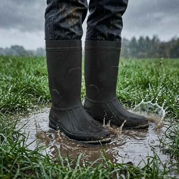 vidaXL Bottes de Pluie PVC Taille 43 Noir