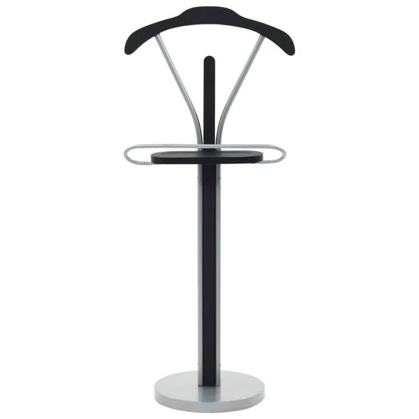 vidaXL Valet de chambre 45 x 35 x 107 cm Noir et gris