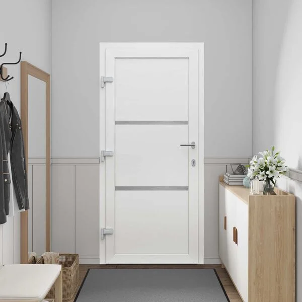 vidaXL Porte Frontale 88 x 200 cm PVC Blanc