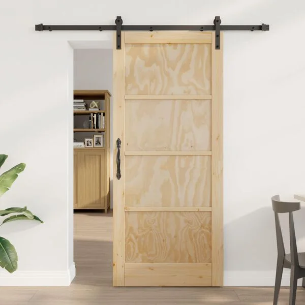 vidaXL Porte coulissante 86 x 198, 5 cm Bois de pin massif