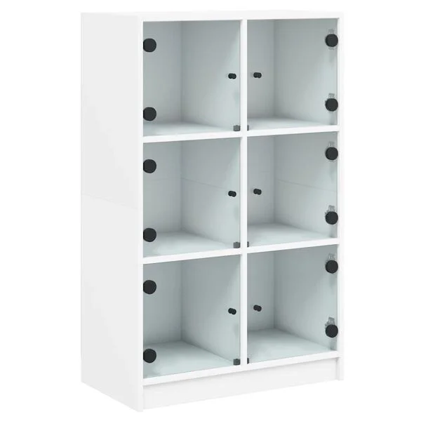 vidaXL Buffet haut avec portes blanc 68x37x109 cm bois d'ingénierie