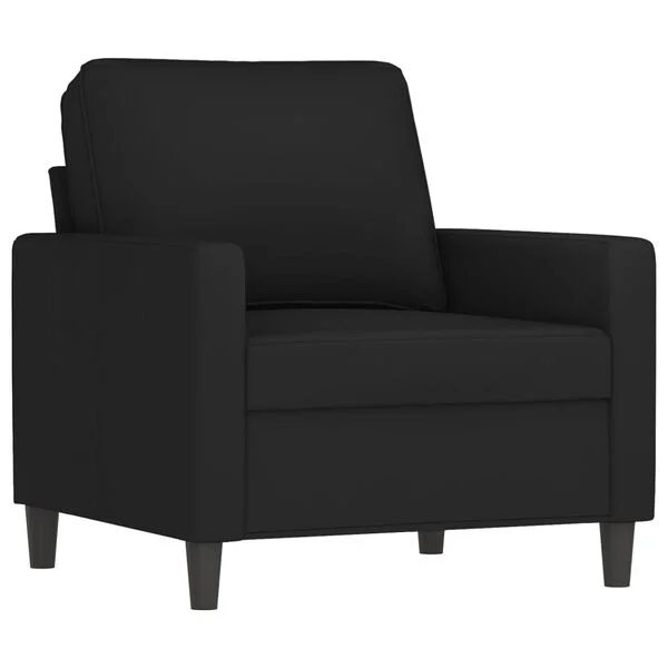 vidaXL Ensemble de canapés 3 pcs avec coussins Noir Velours