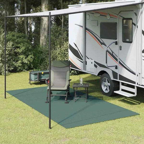 vidaXL Tapis de tente Vert 300 x 200 cm Polyester