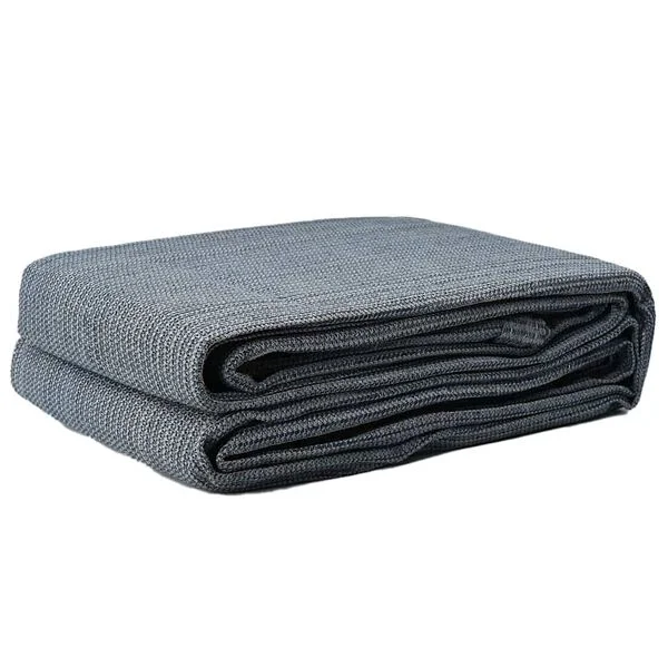 vidaXL Tapis de tente Bleu et gris 300 x 250 cm Polyéthylène