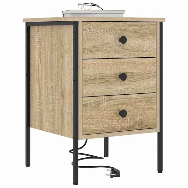 vidaXL Cabinet de chevet 2 pièces Chêne Sonoma 42 x 41 x 61 cm