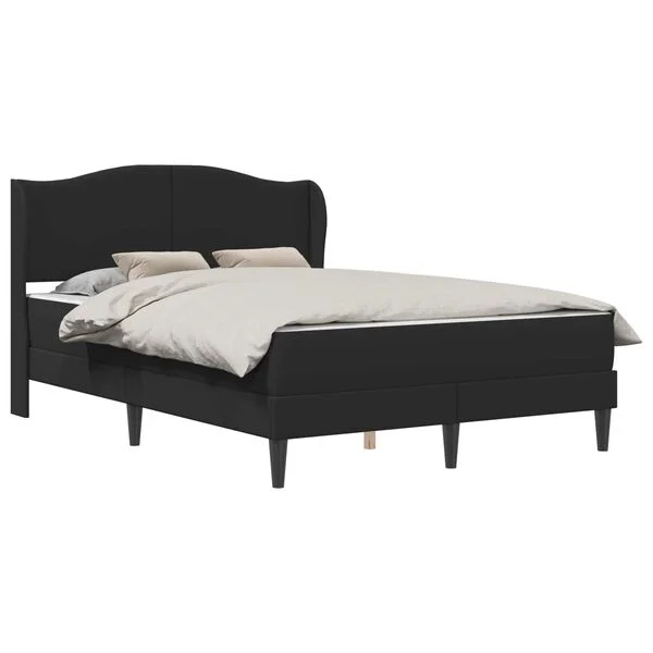 vidaXL Cadre de lit avec matelas Noir 120 x 200 cm Simili cuir
