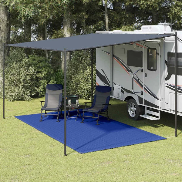 vidaXL Tapis de tente 250x400 cm Bleu