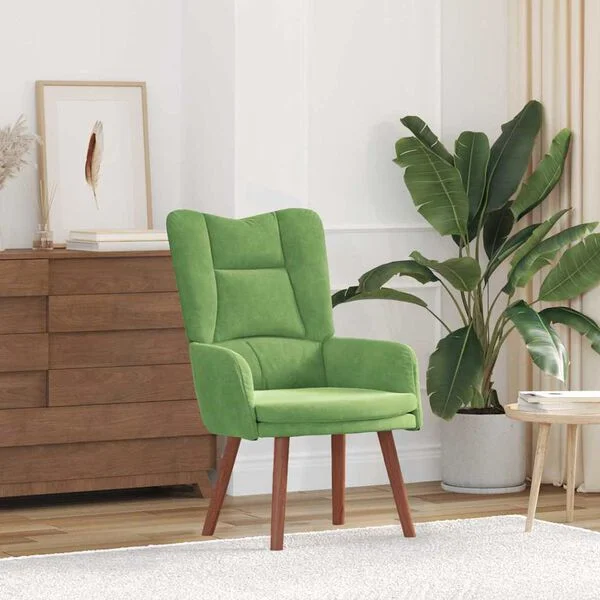 vidaXL fauteuil Vert clair 63 x 67 x 94 cm Velours